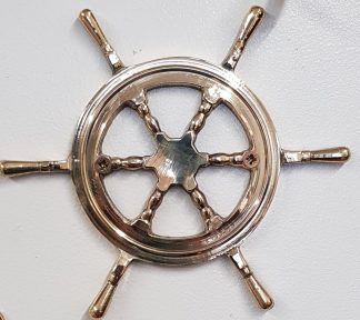 Brass Ships Wheel Plaque
