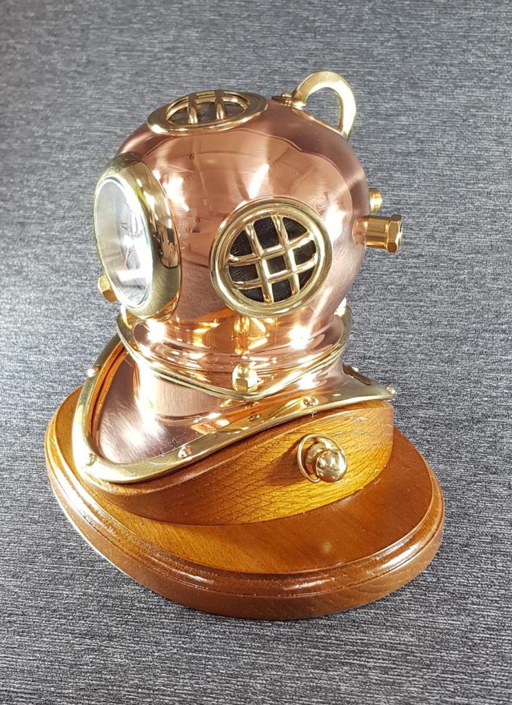 Replica Divers Helmet with Base and Clock 7" Cargo Plus