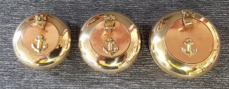 Set of 3 Brass Ashtrays 5cm, 5.5cm and 6cm Diameter