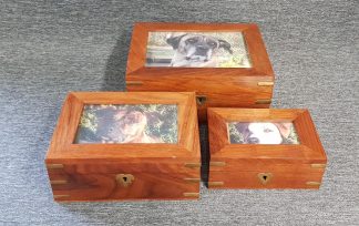 3 Box Set/ Glass Top    (1) 16X11x6      (2) 20x15x8     (3) 24x19x10