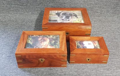 3 Box Set/ Glass Top    (1) 16X11x6      (2) 20x15x8     (3) 24x19x10