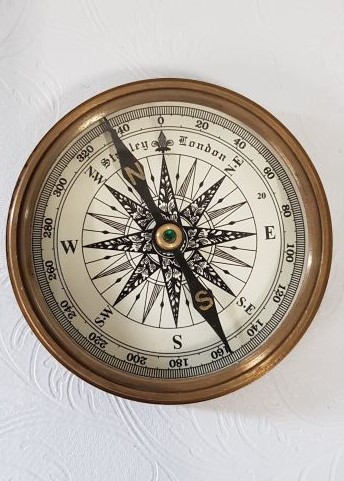 Stanley London Compass 8cm in Leather Case