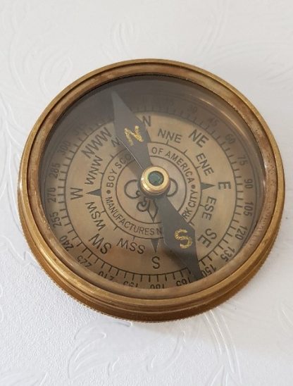 American Boy Scout Compass 6cm in Leather Case